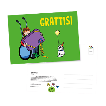 Vykort Grattis flera storlekar