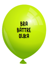 Ballonger svenska set om 6 st - 4