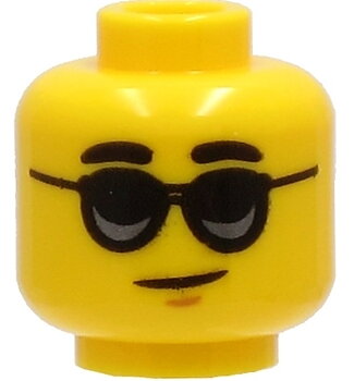 LEGO-huvud med mörka solglasögon tjej/kille