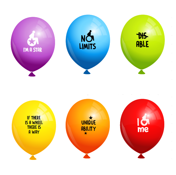 Ballonger engelska set om 6 st