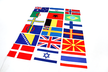 Bordsflaggor 24x16 cm (Bordsflaggstång är tillval)