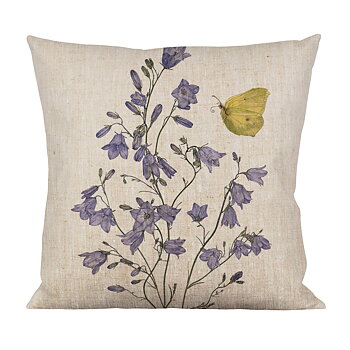 CUSHION BELLFLOWERS/LEMON BUTTERFLY