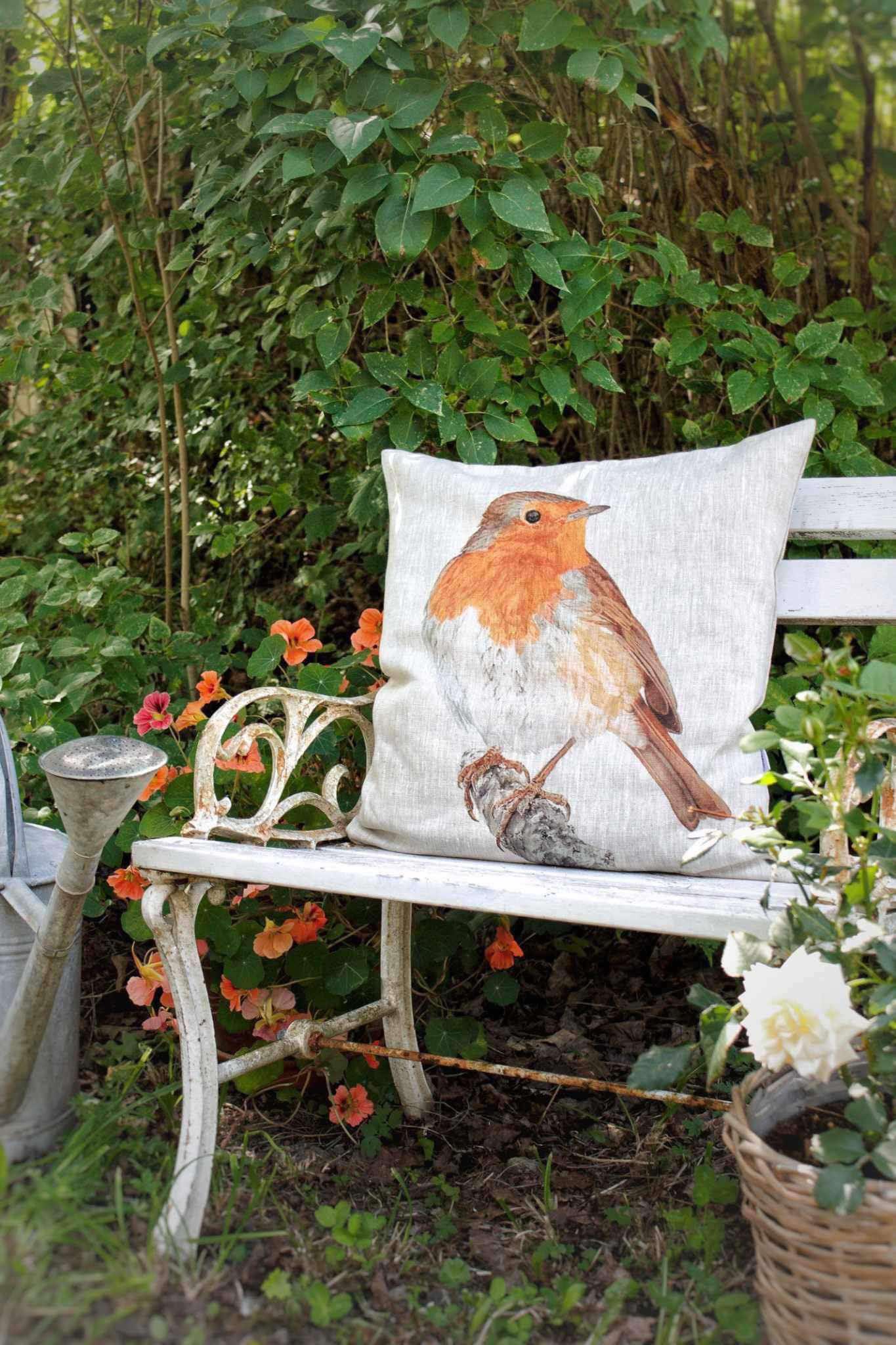 CUSHION BULLFINCH/RED ROBIN - 4