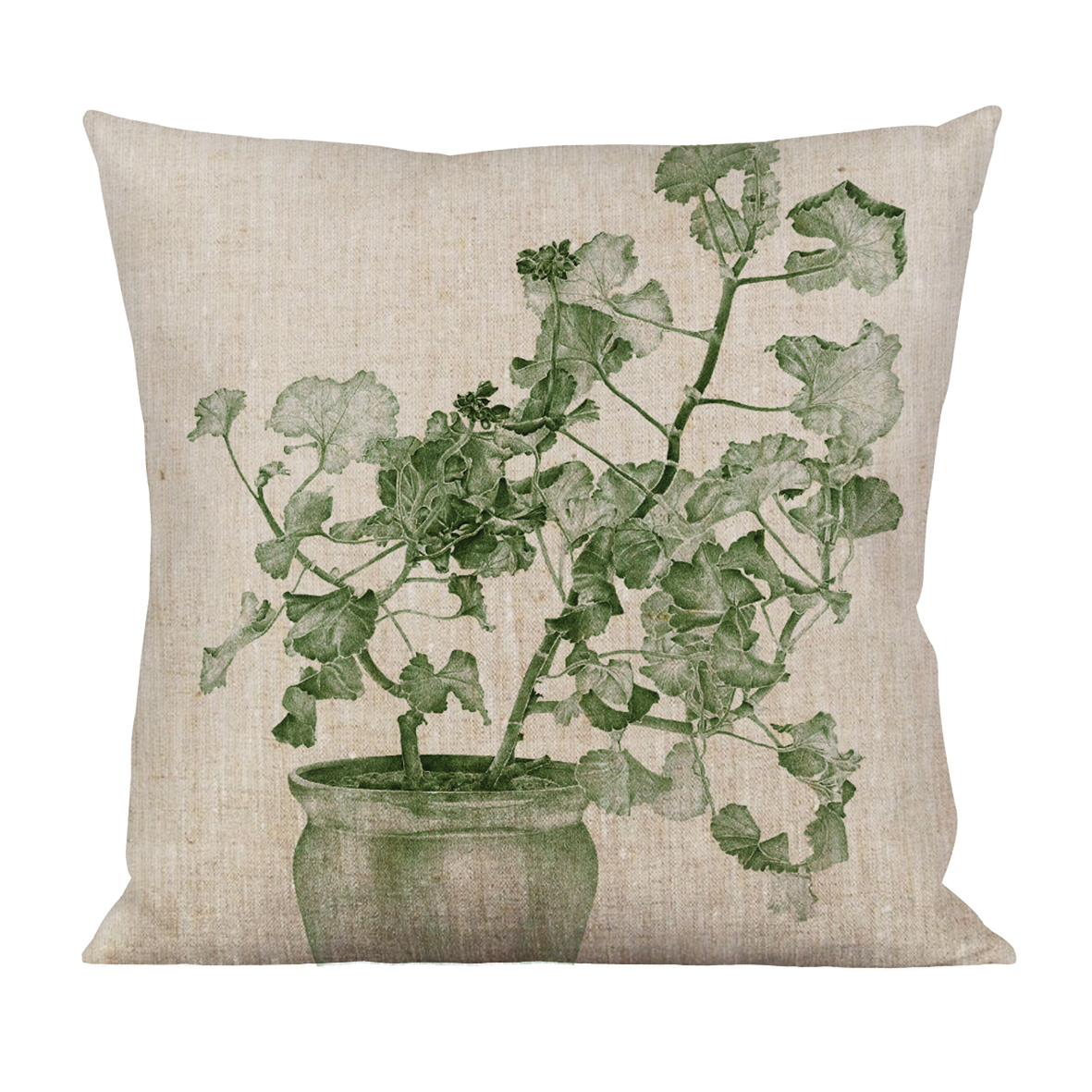 4-PIECE CUSHION GREEN/BLUE GERANIUM - 4