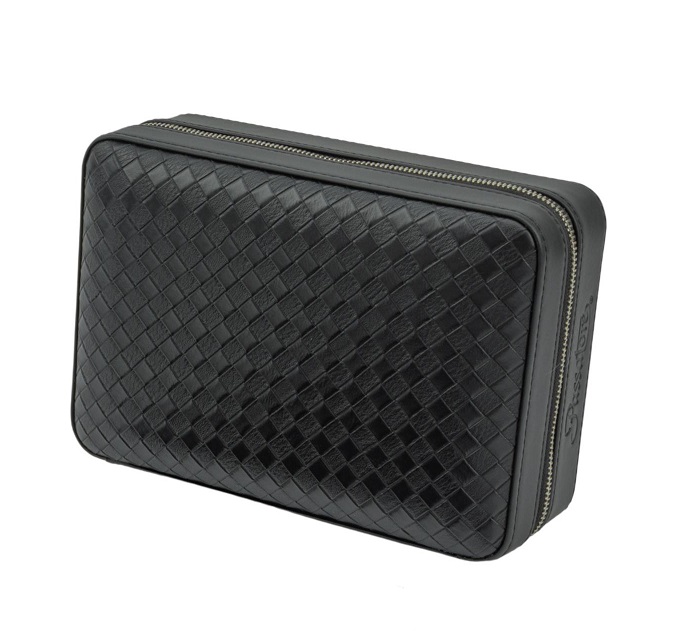 Passatore Resehumidor för 4-5 cigarrer - Svart struktur