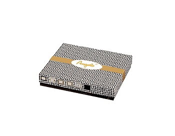 Cigarraskfat Angelo - Svart/Vit Giftbox