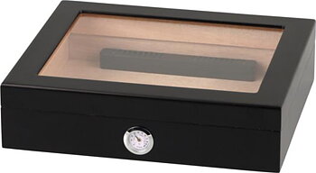 Humidor med glaslock - Svart