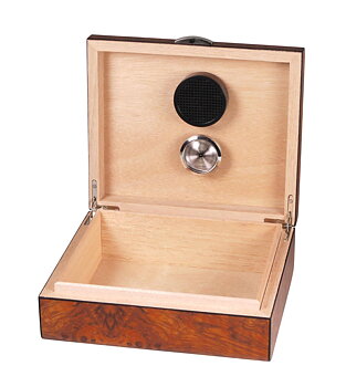 Humidor - Burl Wood/Svart Kant - 2