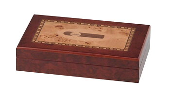 Humidor - Burl Wood/Cigarrmotiv