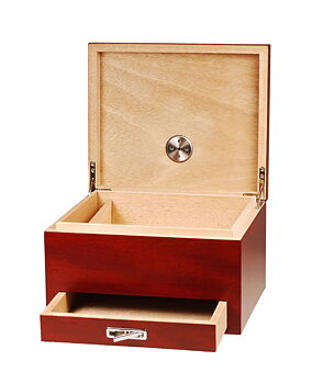 Humidor - Röd/brun med draglåda - 2