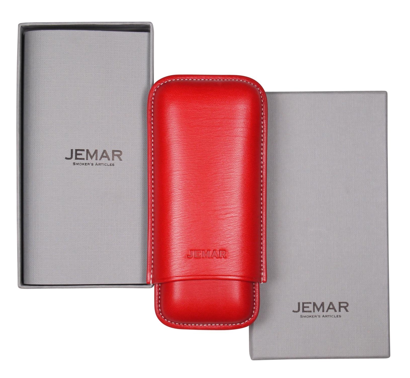 Cigarrfodral i äkta läder 2 cigarrer - Jemar Giftbox - 2
