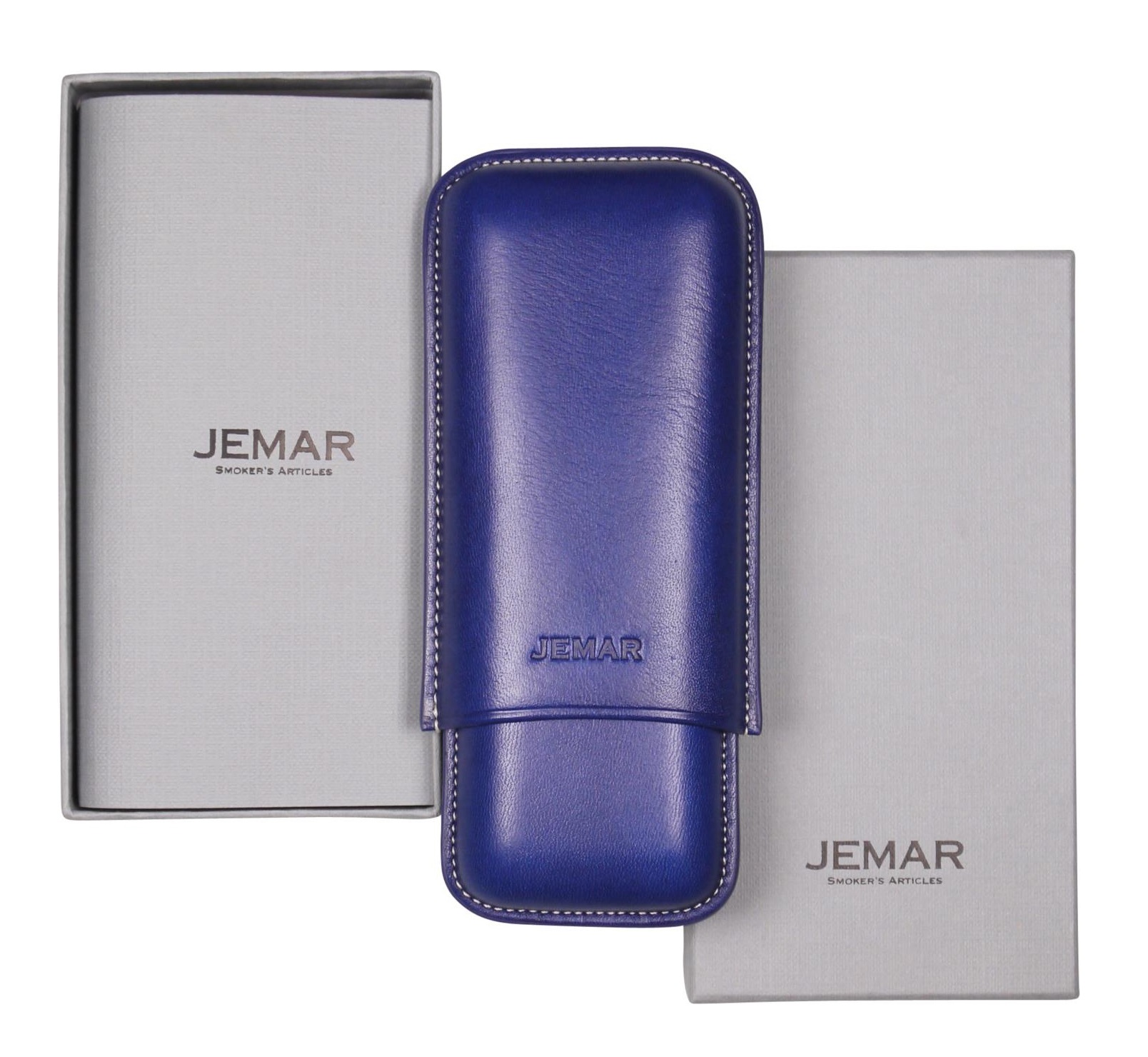 Cigarrfodral i äkta läder 2 cigarrer - Jemar Giftbox