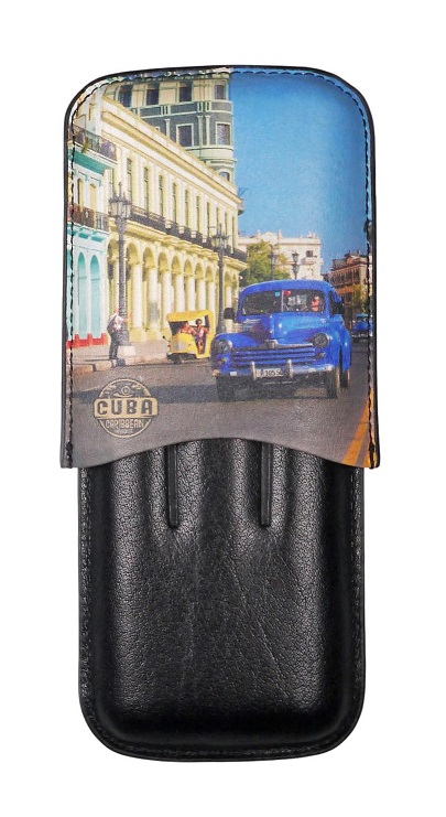 Cigarrfodral i äkta läder 3 cigarr - Cuba - 2