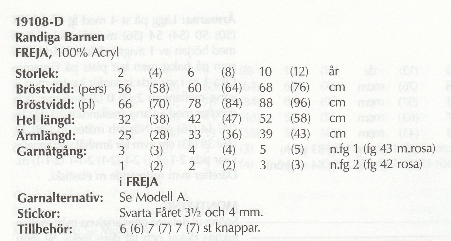Mönsterbok i Baby, Freja, Raggsocksgarn och Oden - 17