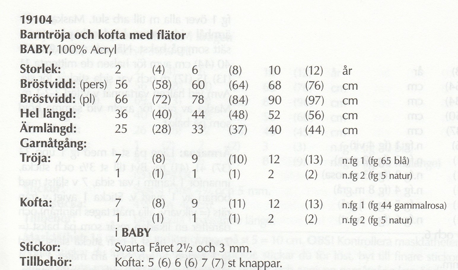 Mönsterbok i Baby, Freja, Raggsocksgarn och Oden - 8