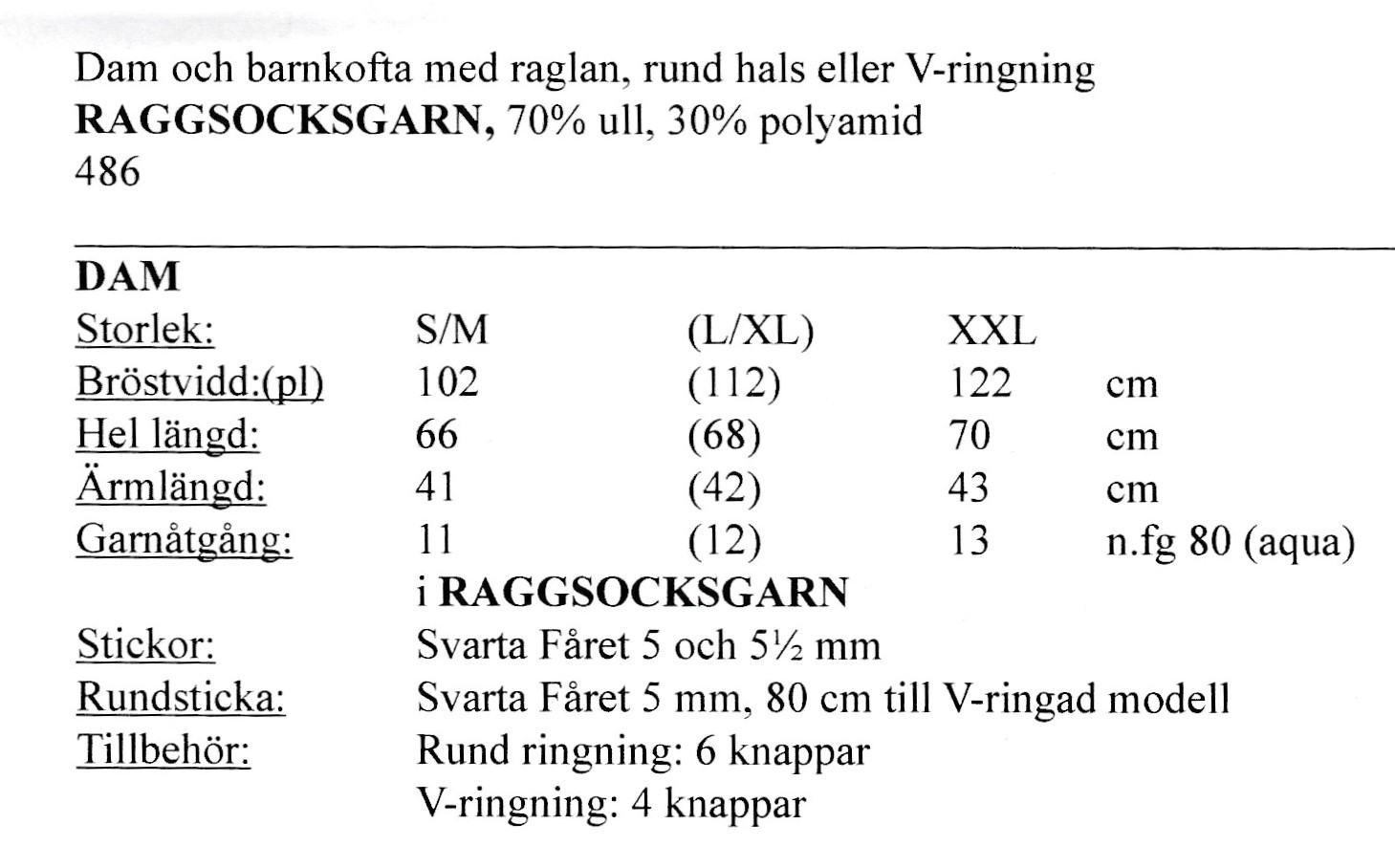 Stickbeskrivning i Raggsocksgarn från Svarta Fåret - 3