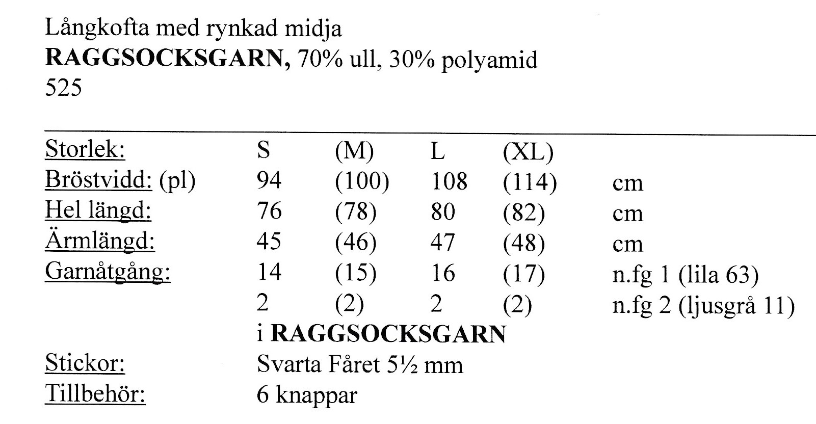 Stickbeskrivning i Raggsocksgarn från Svarta Fåret - 2