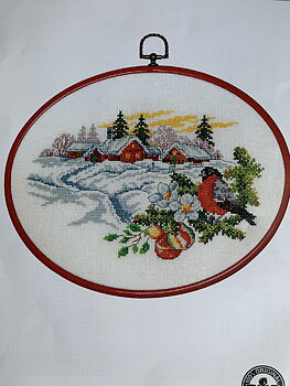 Julflexitavla. Vackert vintermotiv.