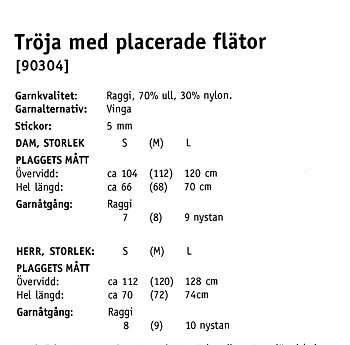Stickbeskrivning i Raggsocksgarn