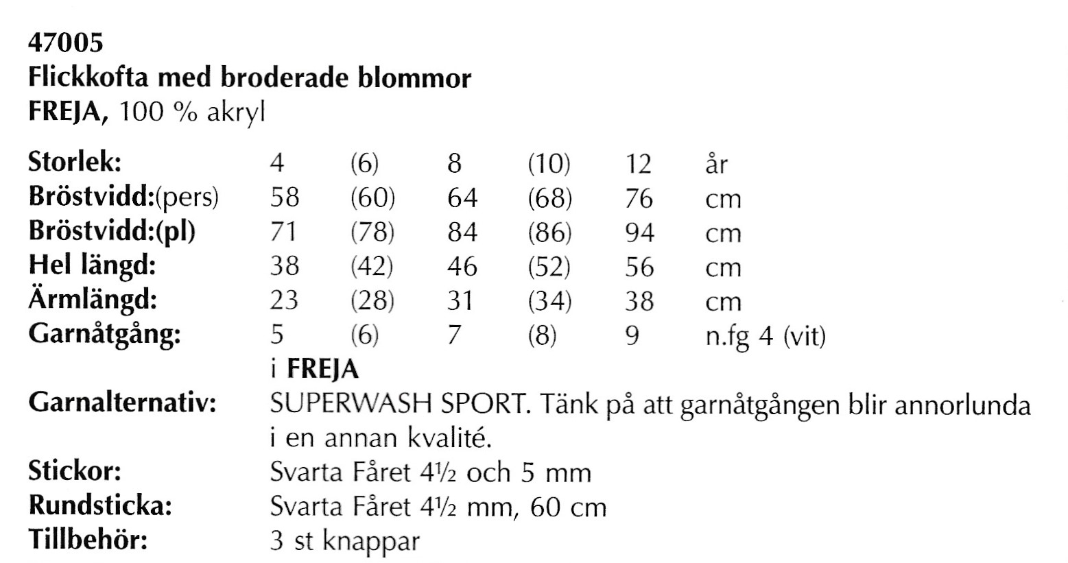 Mönsterbok i Jubileumsgarn / Freja - 10