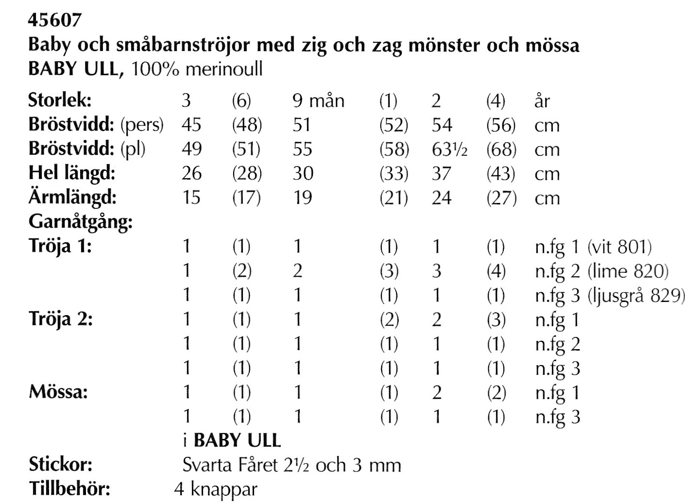 Mönsterbok i Baby ull - 14