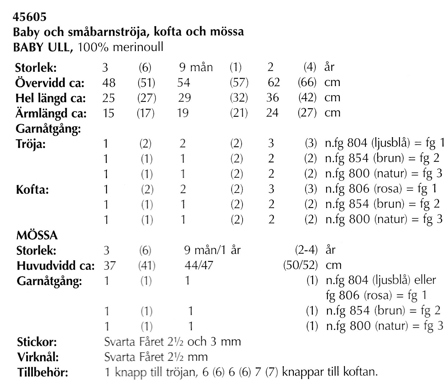 Mönsterbok i Baby ull - 10