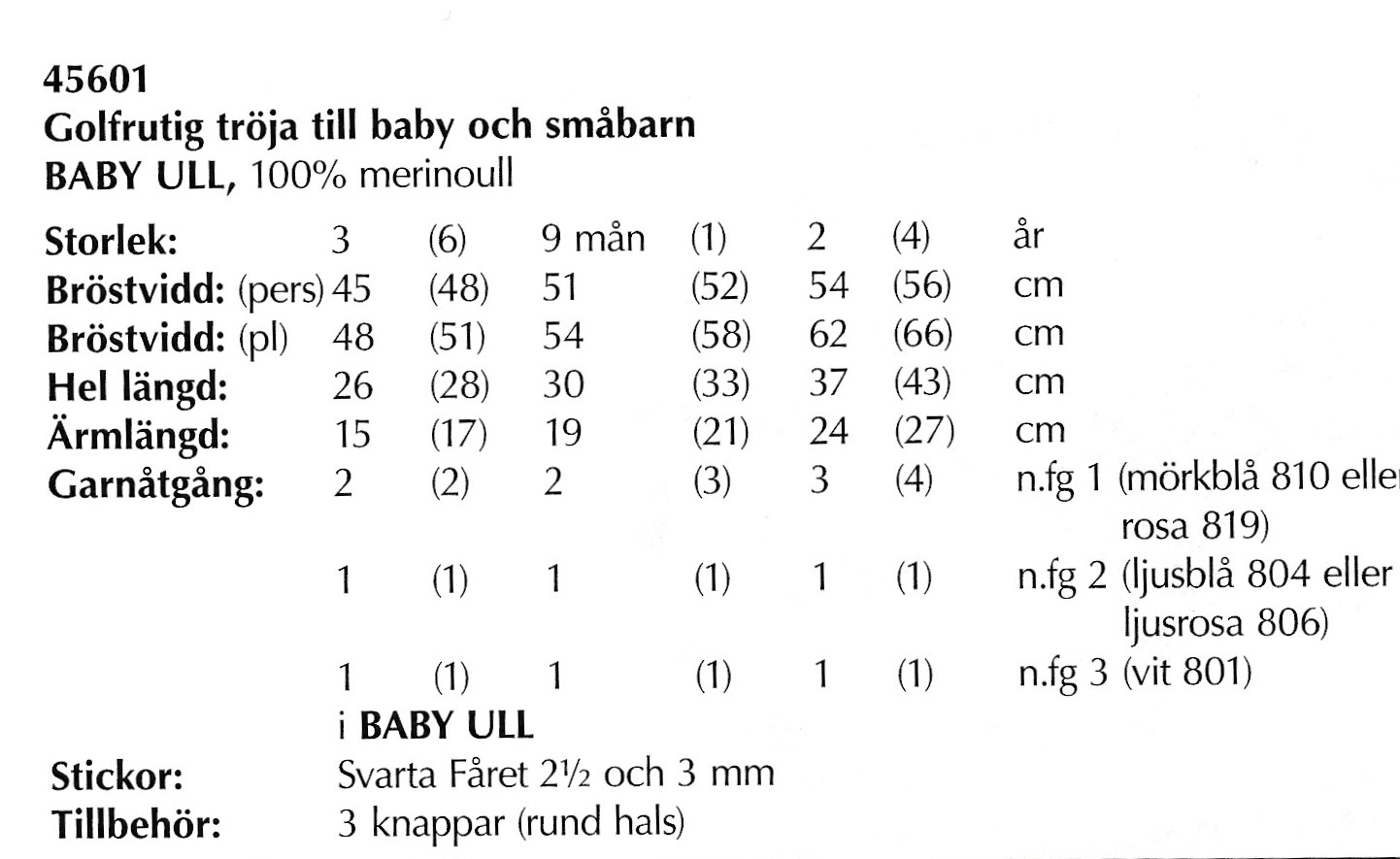 Mönsterbok i Baby ull - 2