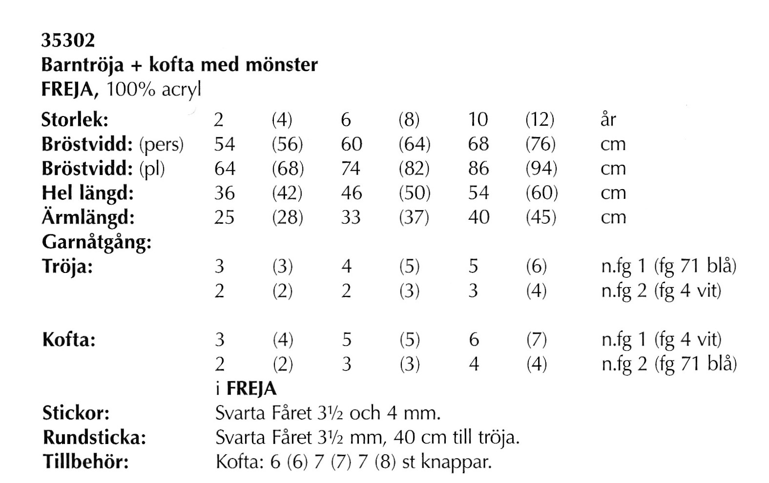 Mönsterbok  i Freja. - 4
