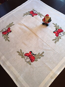Broderad duk. Domherrar