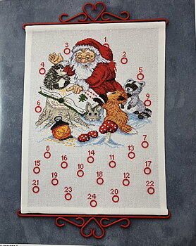 Adventskalender.  Tomten läser godnattsaga
