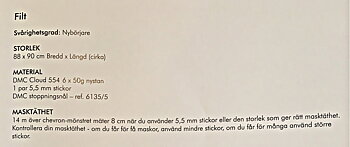 Stickmönster till babyfilt i Cloud