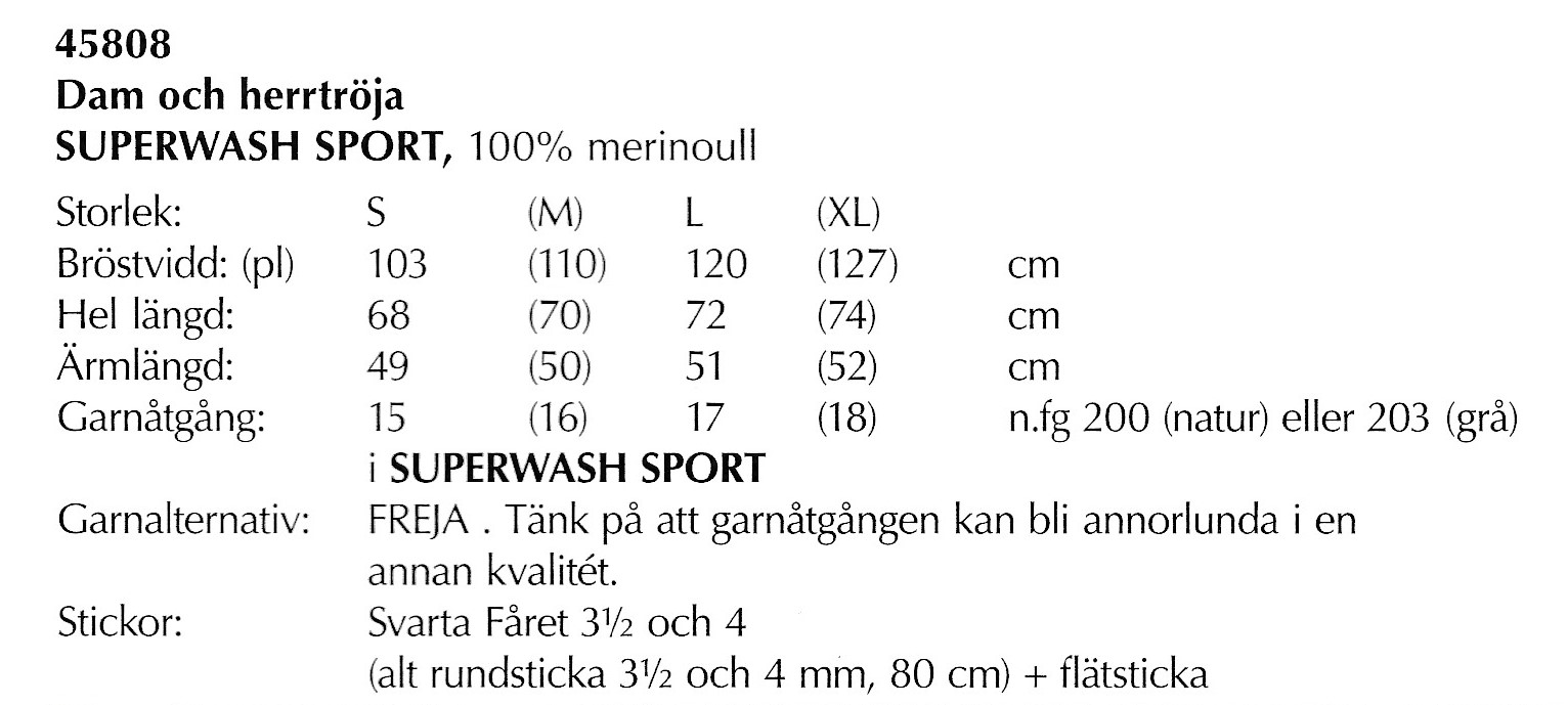 Mönsterbok i Superwash Sport. - 16