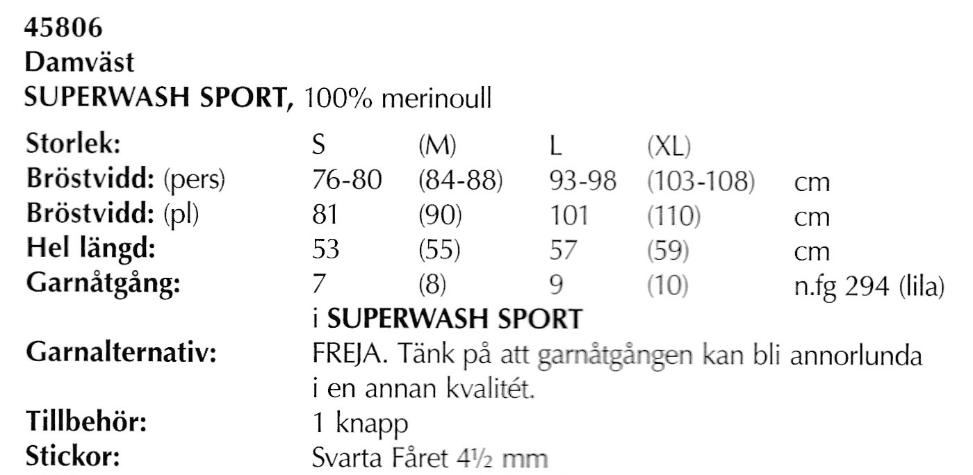 Mönsterbok i Superwash Sport. - 12