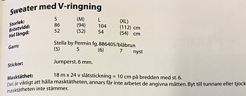 Stickmönster till Sweater med V-ringning i Stella