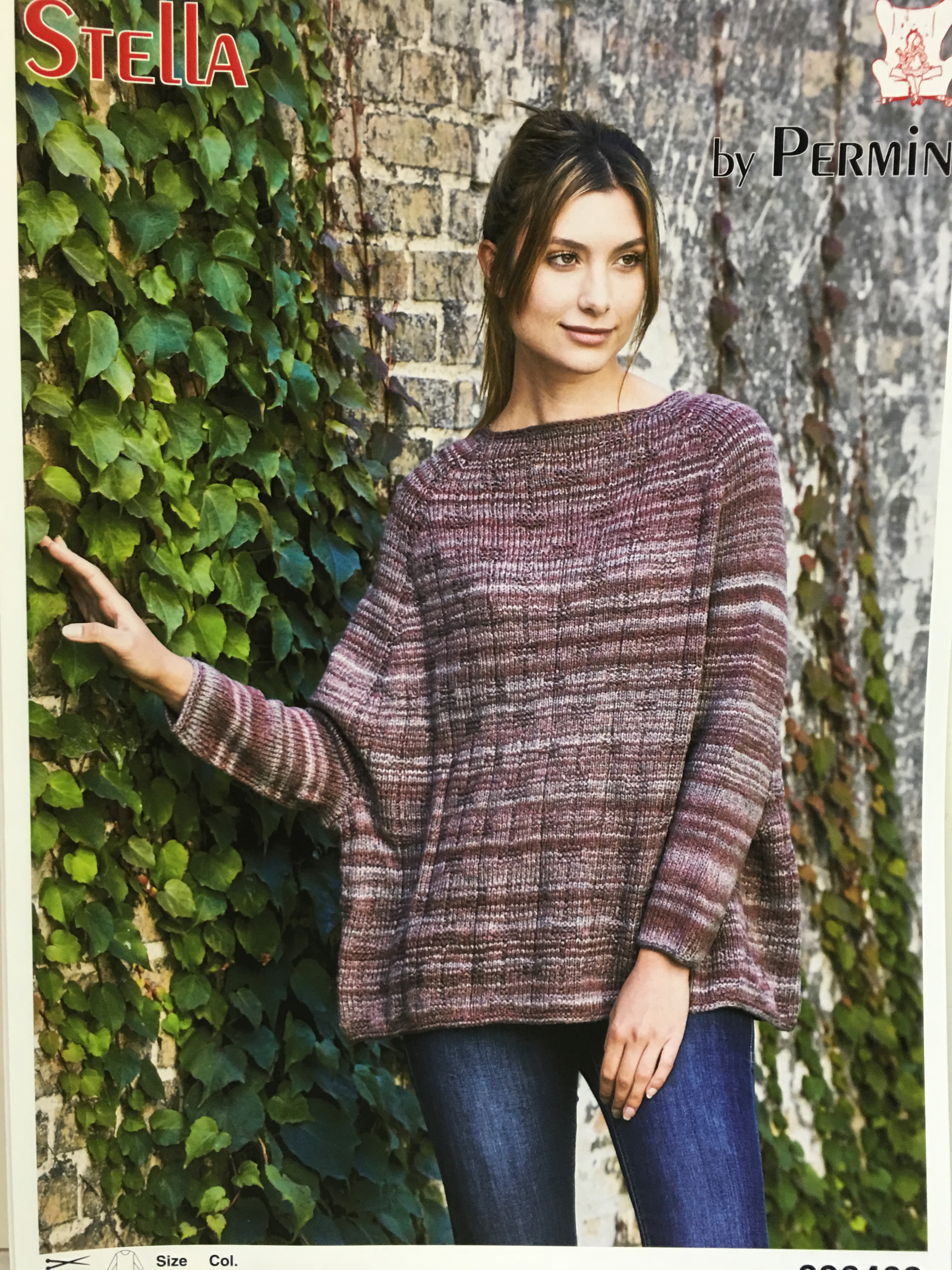 Stickmönster till Ponchosweater i Stella.