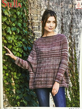Stickmönster till Ponchosweater i Stella.