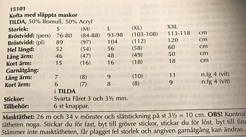Mönsterbok i Tilda från Svarta Fåret