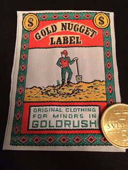 Gold nugget label