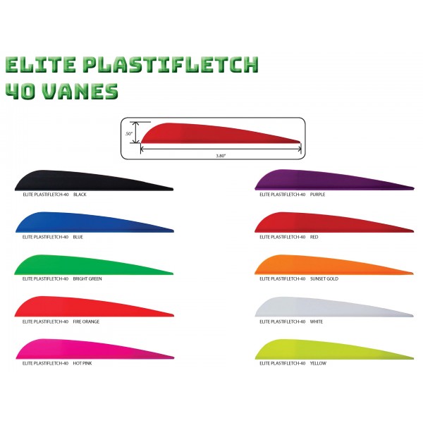  EP-40 Elite  Plastifletch Vanes - 2