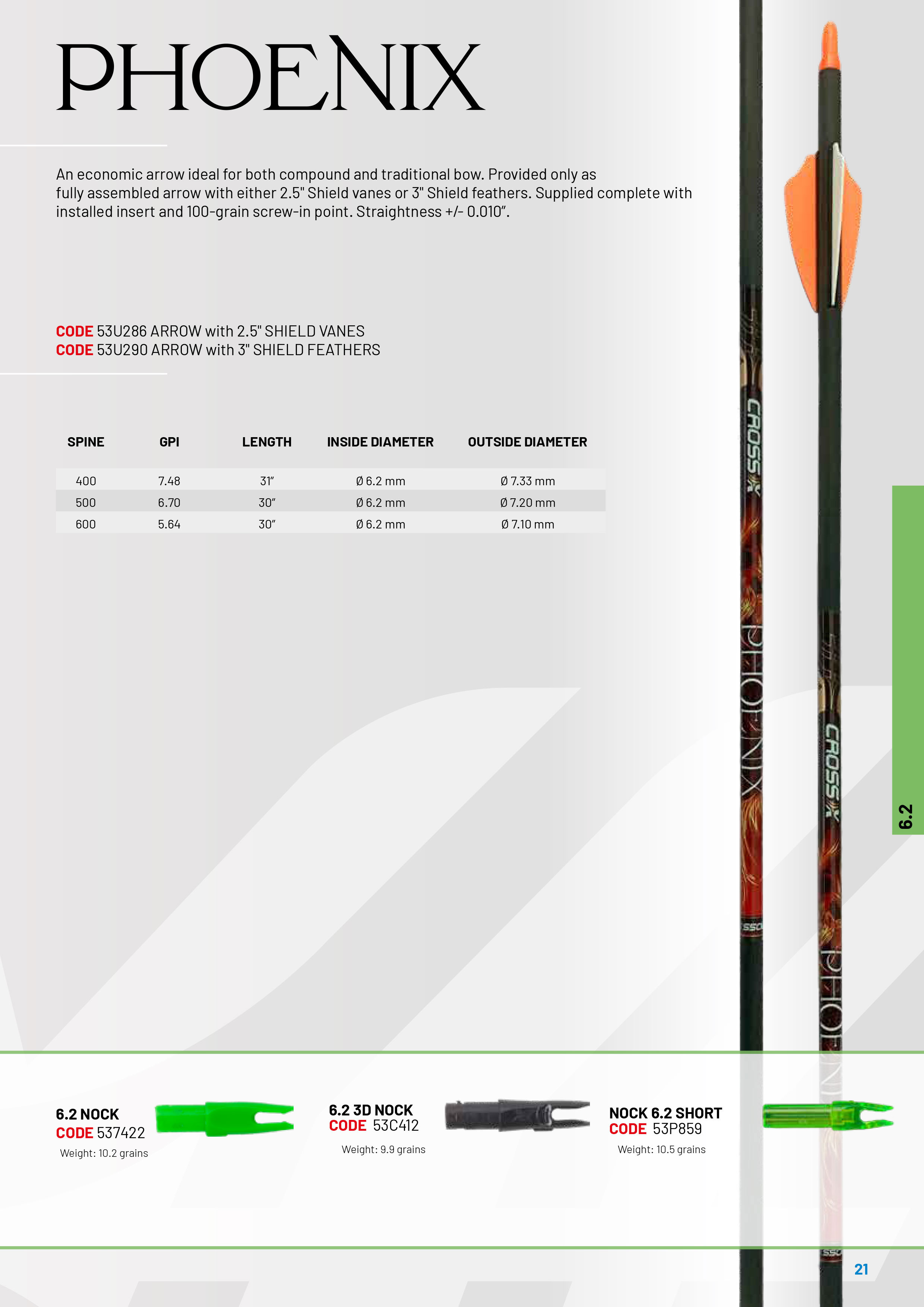 Kolfiberpil Cross-X Phoenix med fenor - 2