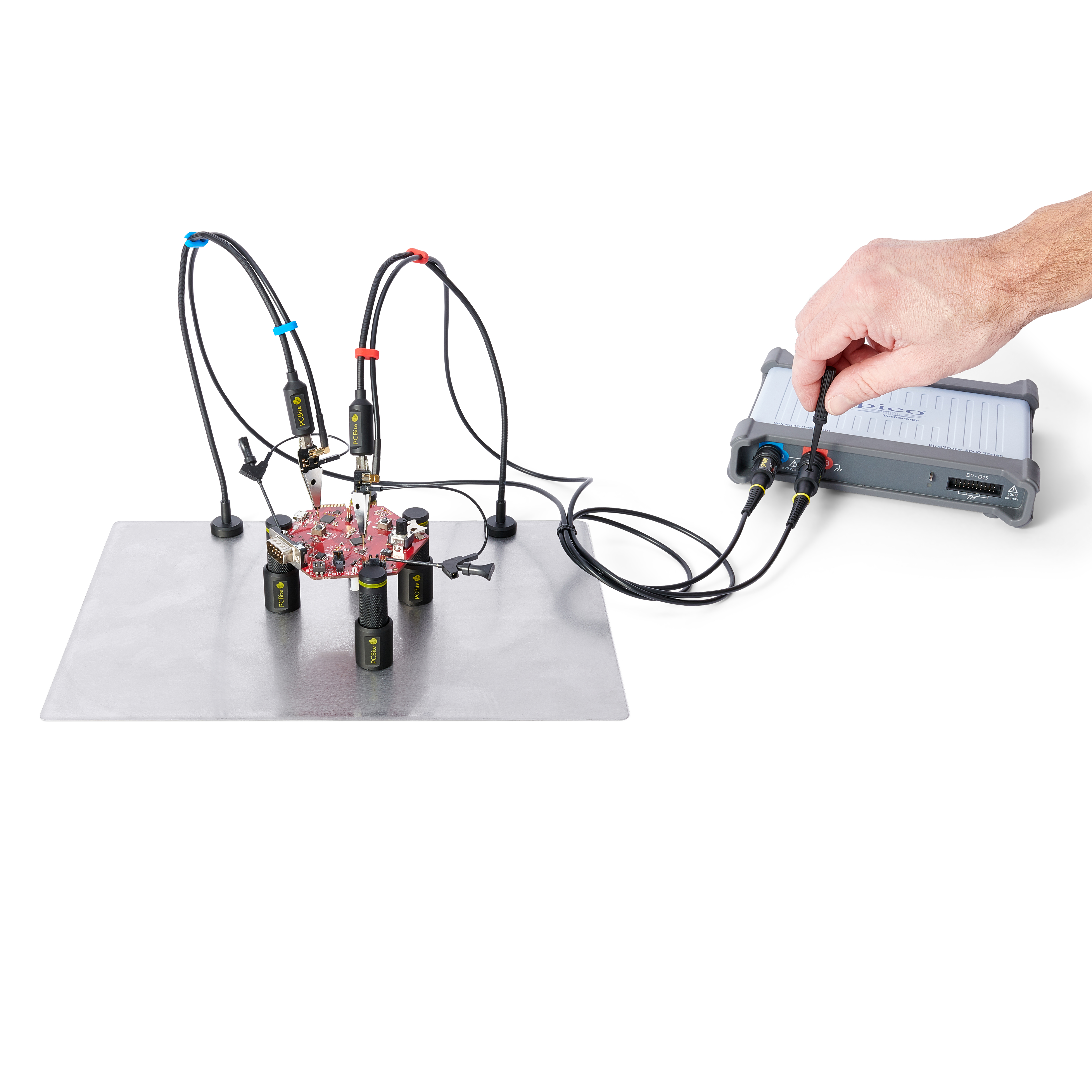 PCBite kit with 2x SP100 100 Mhz handsfree oscilloscope probes - 6