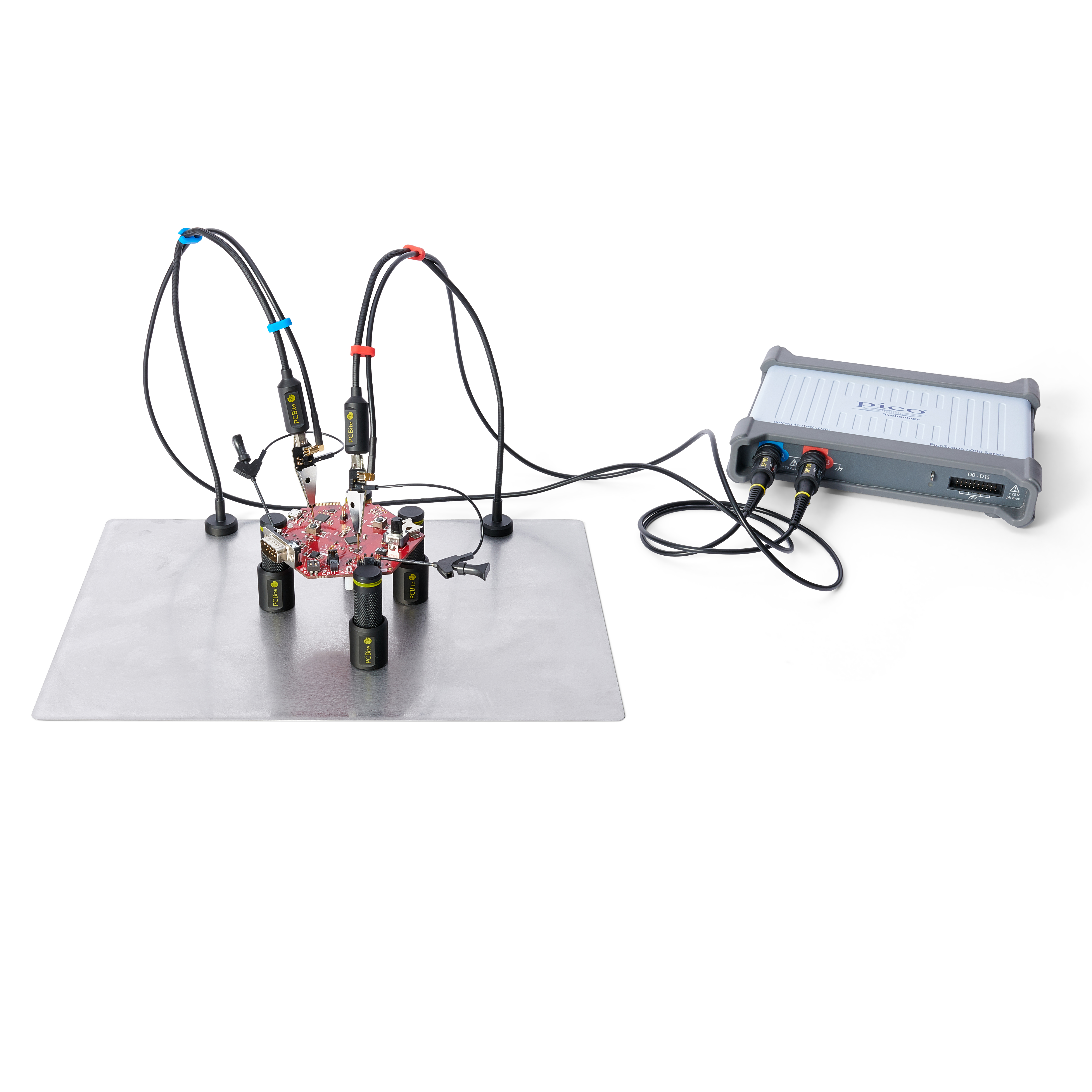 PCBite kit with 2x SP200 200 Mhz handsfree oscilloscope probes