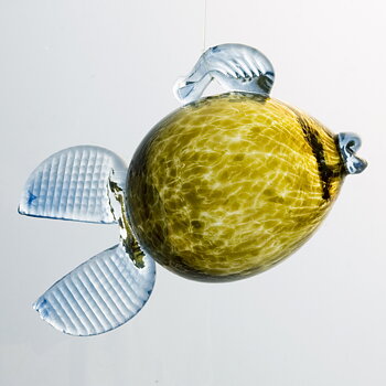 Fish for hanging. Bottle green.
