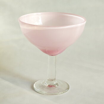 Pastel pink ice cream coupe.