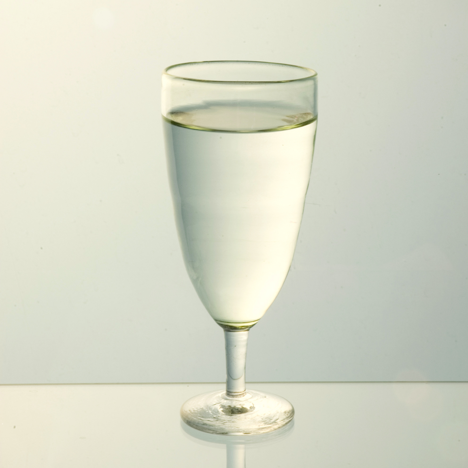 Champagne/wine glass yellowish green
