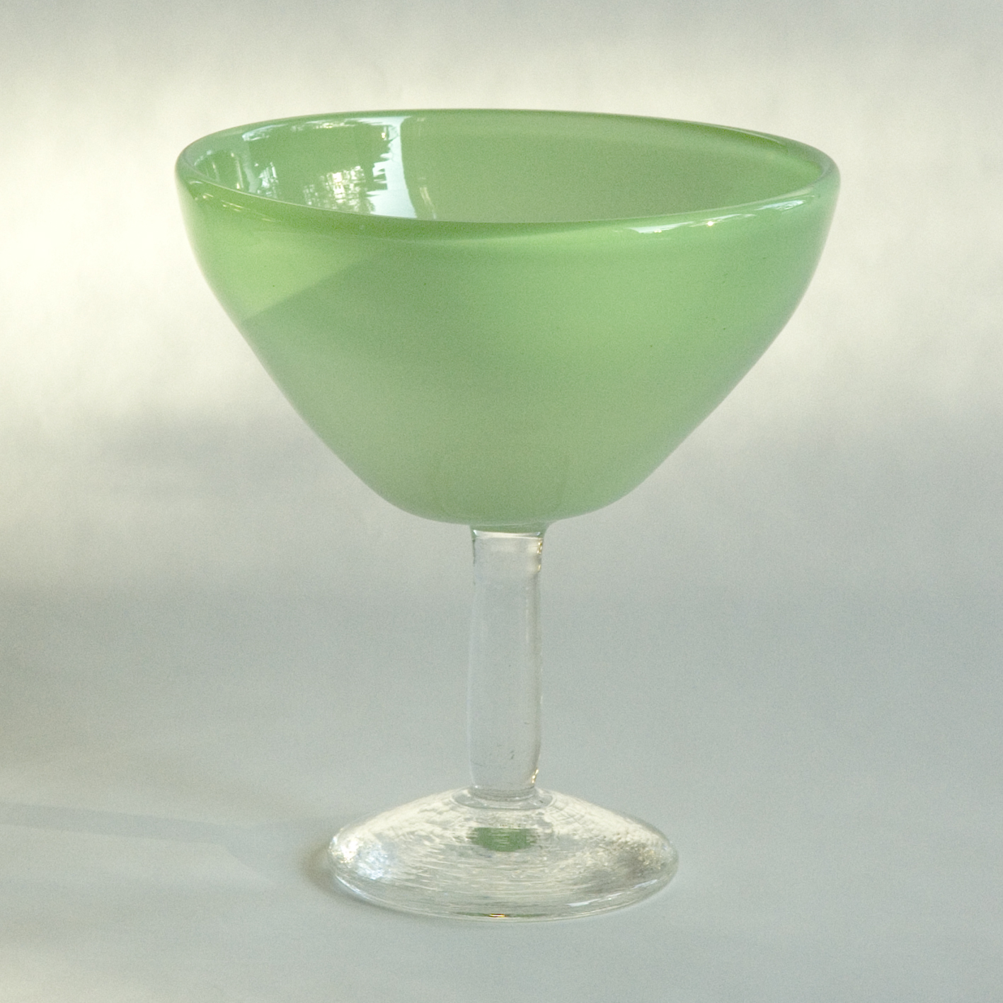 Nilgrön glasscoupe.