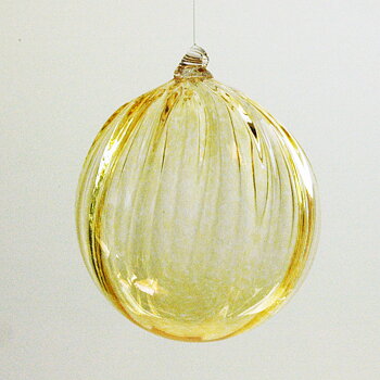 Glass ball, saffron.