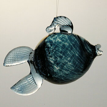 Fish for hanging. Dark aqua.