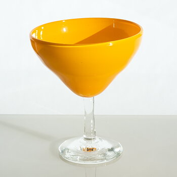 Orange ice cream coupe.