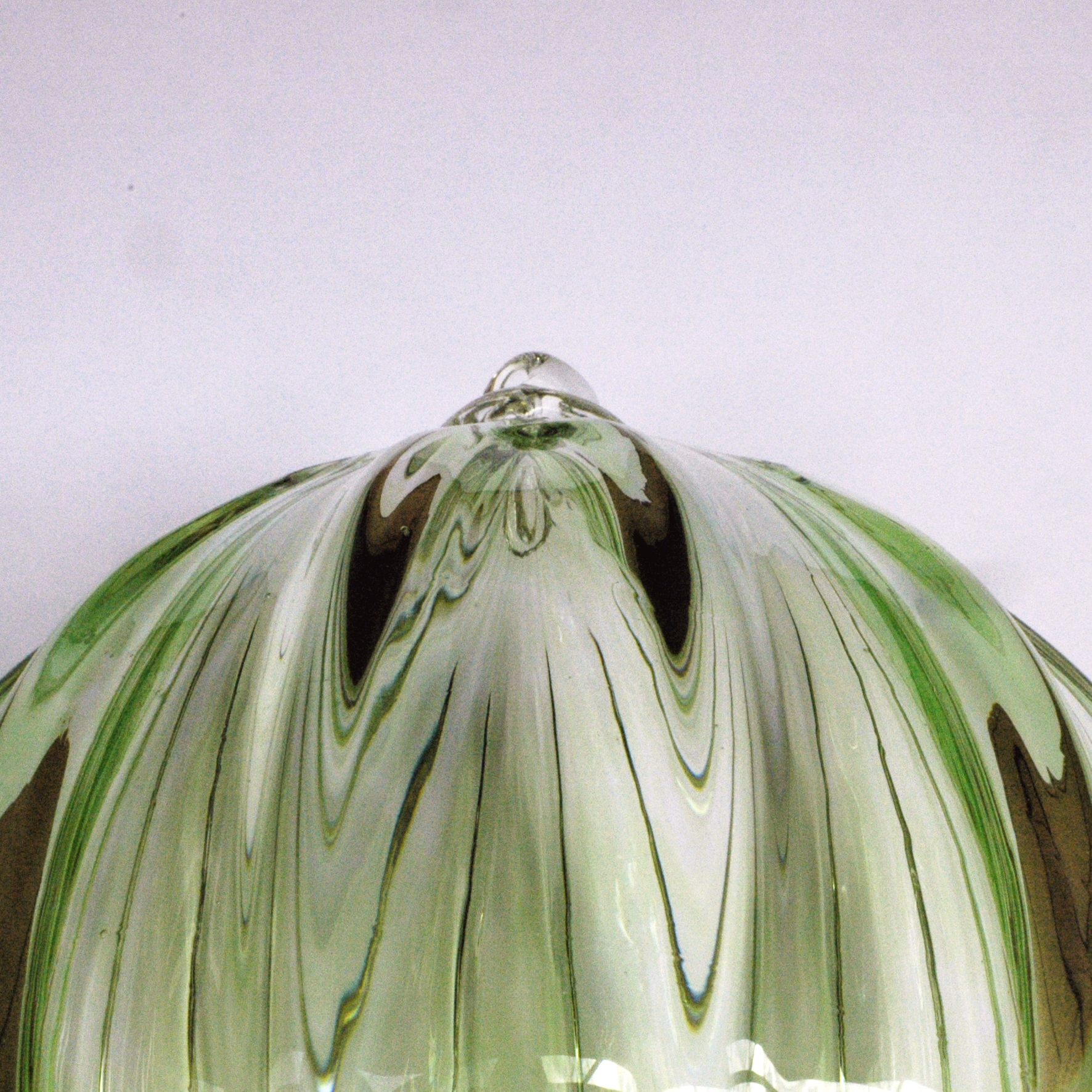Glass ball, green. - 2